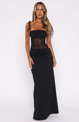 TALIA | ROBE LONGUE EN DENTELLE TRANSPARENTE