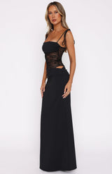 TALIA | ROBE LONGUE EN DENTELLE TRANSPARENTE
