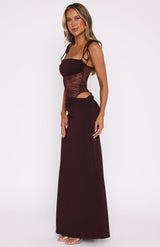 TALIA | ROBE LONGUE EN DENTELLE TRANSPARENTE