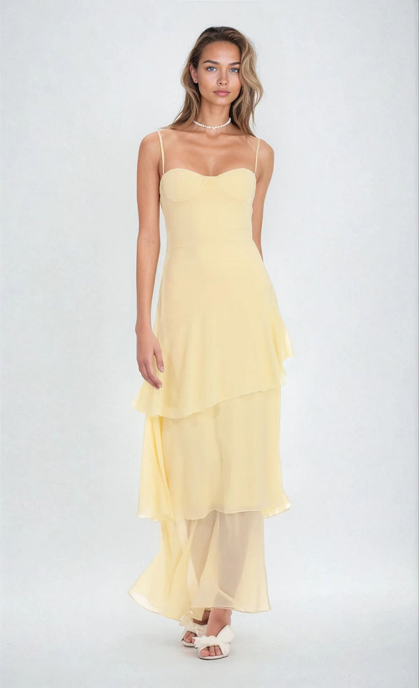 ALIZÉE | ROBE LONGUE FLUIDE EN SOLEIL DOUX