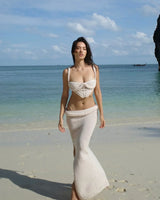 FAUSTINE | ENSEMBLE EN MAILLE BLANCHE