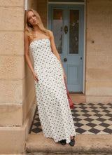 DANAÉ | ROBE MAXI À MOTIFS POLKA