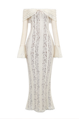 LORÉNA | ROBE LONGUE EN DENTELLE ÉLÉGANTE