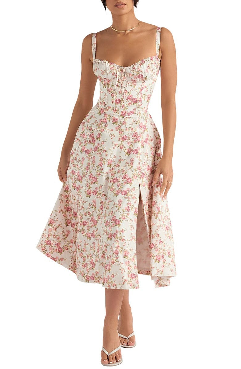 LOLA | FLORAL ROBE MIDI