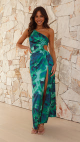 SOLÈNE | ROBE MAXI ASYMÉTRIQUE