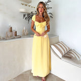 LÉA | ROBE MAXI ROMANTIQUE À MANCHES BOUFFANTES