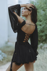 NATALIA | ROBE MINI EN CHIFFON
