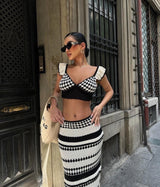 AYLINA | ENSEMBLE MAILLE GRAPHIC CHIC