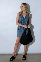 CHLOE  |  BARBOTEUSE EN DENIM AVEC NOEUD