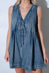 CHLOE  |  BARBOTEUSE EN DENIM AVEC NOEUD