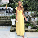 LÉA | ROBE MAXI ROMANTIQUE À MANCHES BOUFFANTES