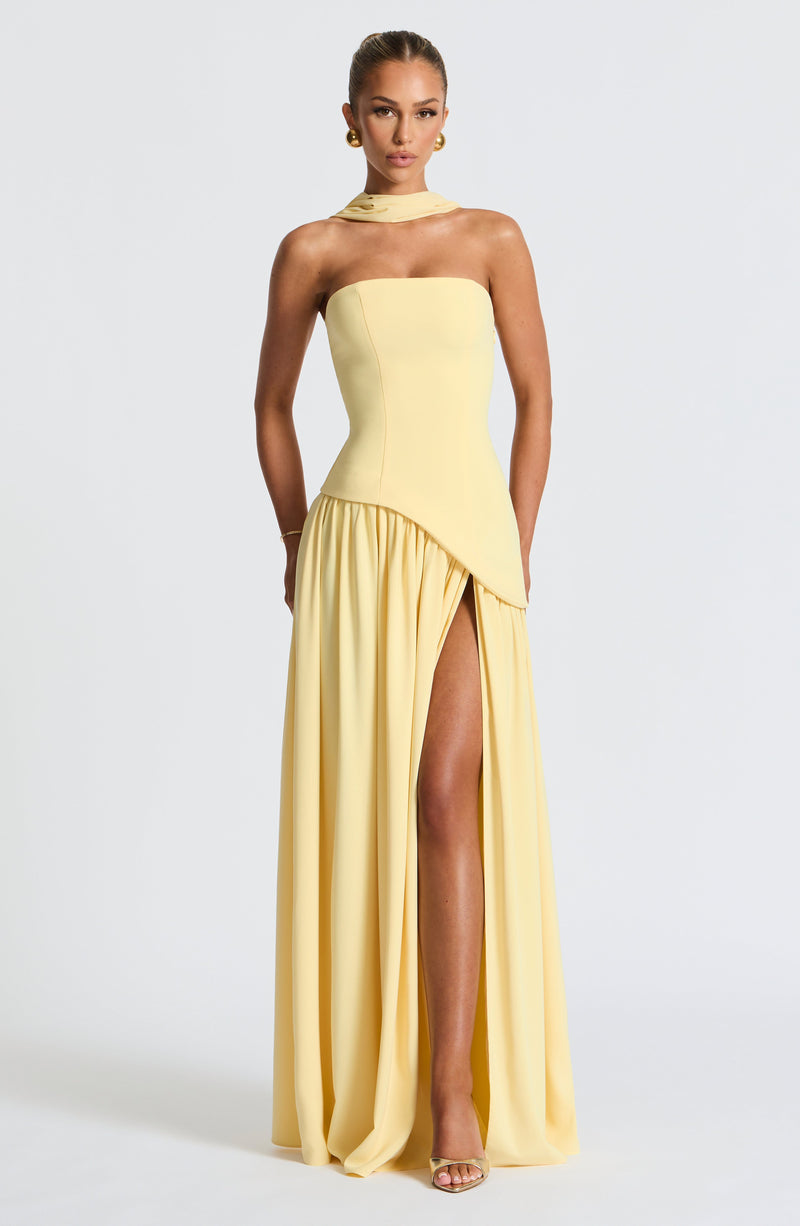 OCÉANE | LEMON MAXI ROBE ÉLÉGANTE