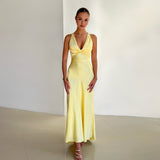 RUTH - ROBE HALTER EN SATIN